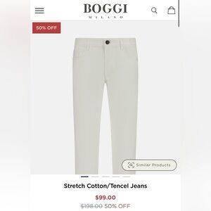 Boggi Milano Stretch Cotton/Tencel Jeans Sz 33